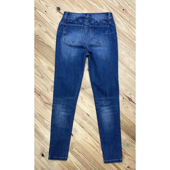 Wax Jeans Butt I love you Women Sz 5 27 Skinny Denim Mid Rise Stretch - Picture 3 of 5